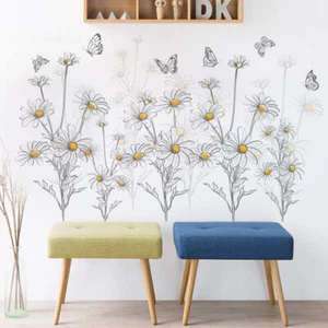 Simply Daisy Wall Decal Stickers Flowers Butterflies Nursery Wall Decor Decal - Picture 1 of 8