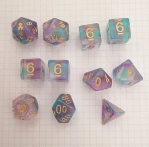 Kraken Dice 2018 Ethereal Shaman 11 PC Würfel Set OOP nur 800 Sets RPG D&D mit Tasche - Bild 1 von 5