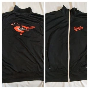 Vintage Baltimore Orioles Majestic Track Workout Jacket Style Old O's Logo Sz L - Picture 1 of 7