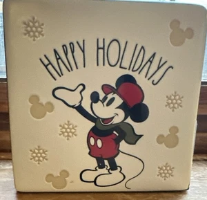 Rae Dunn Disney Doble Cara Felices Fiestas/Festive Cheer Mickey y Minnie - Imagen 1 de 3