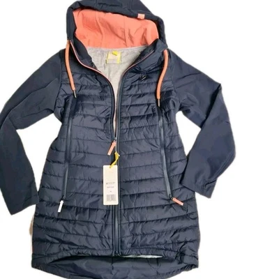 ALIFE AND KICKIN Jacke Übergangsjacke Parka Steppjacke blau Kapuze (4 245) NEU - Bild 1 von 4