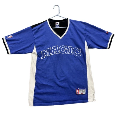 Camisa De Colección Orlando Magic Para Hombre Mediana Azul Negra NBA Baloncesto Oficial Años 90 Foto 1 de 4
