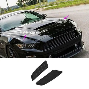 2x Black Matte Engine 2015-17 ROUSH Vent Inlet Air Intake Hood For Ford Mustang - Foto 1 di 7