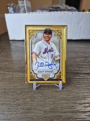 2024 Topps Gilded Collection David Wright Gallery of Gold Auto #9/50 Mets - Image 1 of 3