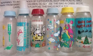 42 Vintage Plastic Baby Bottles And 6 Glass Ones Plus Extras - Picture 1 of 12