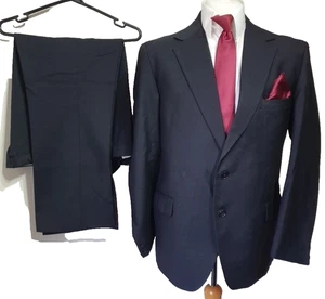 1970s Burton Mens Suit 44"S W38” L28” Charcoal Grey vintage Heavyweight - Picture 1 of 12