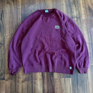 Vintage 90s Russell Athletic Burgundy Crewneck Made In USA Sweatshirt Large T - Picture 1 of 8