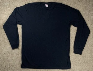 Supreme Mens XL Blank Black Long Sleeve Shirt Hip Hop StreetWear Skate Rap - Picture 1 of 5