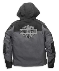 Harley-Davidson Ridgeway II Mens XL Motorcycle Jacket Black/Gray Waterproof 9816 - Picture 1 of 14