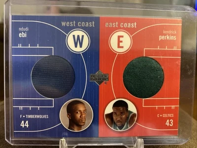 2003-04 Upper Deck Ndudi Ebi Kendrick Perkins #EW-NE/KP Rookie RC Foto 1 de 2