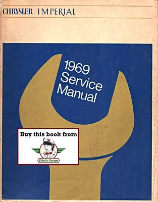 1969 Imperial & Chrysler Shop Manual de Serviço de Reparo 300 New Yorker Newport - Imagem 1 de 2