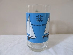 Vintage 1976 Kingston Sailing Olympics Beer Drinking Glass Mug-5.5" - Picture 1 of 3