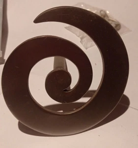 Nickel Swirl Swish curtain holdback - Picture 1 of 5