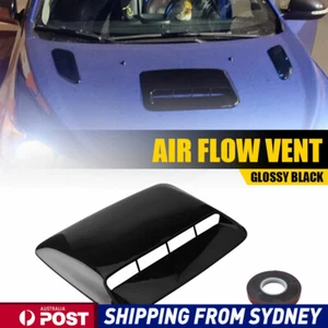 Universal Black Car 4x4 Air Flow Intake Hood Scoop Vent Bonnet Decorative Cover - Picture 1 of 10