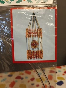 80s Vtg Retro Foil Tinsel New Xmas Christmas Hanging Decoration Pink Silver Old - Picture 1 of 8