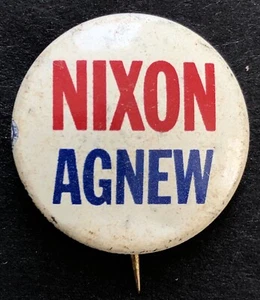 1968 Pinback Button, Nixon & Agnew for President - Bild 1 von 2
