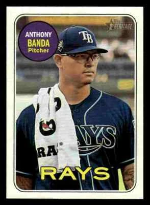 2018 Topps Heritage Anthony Banda SP #714 - Tampa Bay Rays - Image 1 of 2