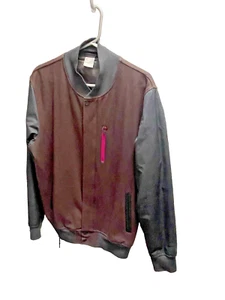 Men's Nike Destroyer Sportswear Jacket Varsity Bomber Size L Dark Red & Black - Picture 1 of 16