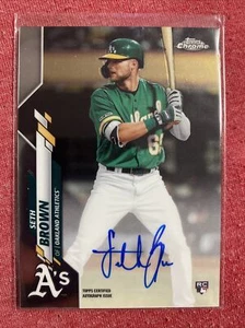 2020 Topps Chrome Seth Brown Auto RC A’s On Card - Bild 1 von 2