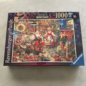 SEALED Ravensburger Santa's Workshop 1000 Pc 27”x20” Christmas Jigsaw Puzzle C9 - Picture 1 of 7