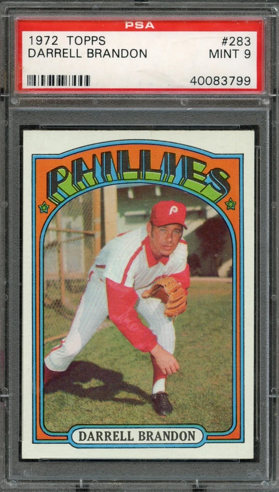 BB - 1972 Topps - #283 - Darrell Brandon  - PSA 9 - MINT - Image 1 of 2