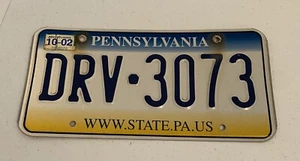 PENNSYLVANIA  Authentic License Plate  WWW.STATE.PA.US   PLATE # DRV-3073 - Picture 1 of 2