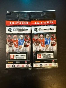 2021 Panini Chronicles Draft Picks Football Fat Pack-15 Cards Sealed 2 Packs - Picture 1 of 2