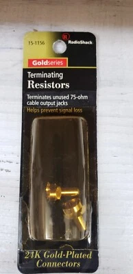 Terminating Resistors 75-Ohm Coax Help Prevent Signal Loss 2/PK ~ 15-1156 - Image 1 of 2