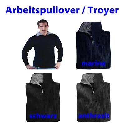 Herren Arbeitspullover workwear Arbeit Strickpullover schwarz /M L XL XXL 3XL   - Bild 1 von 4