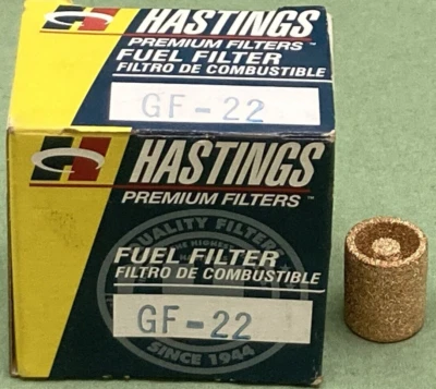 NEW HASTINGS GF-22 FUEL FILTER SINTERED BRONZE - Image 1 of 2