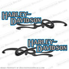 Fits Harley-Davidson Softail FXST 1990 BLUE + White Outline Gas Tank Decals 11"