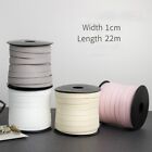 10mm 25yds DIY Faux Leather Suede Cord Lace Flat Strap Thread Bead String Craft