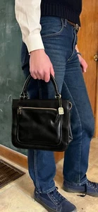 Black Leather Relic Handbag, NWOT - Picture 1 of 6