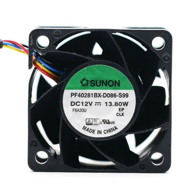 SUNON PF40281BX-D086-S99 40*40*28MM 4CM DC12V 13.8W PWM 4Pin Cooling Fan - Image 1 of 4