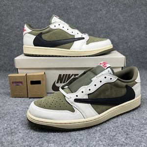 Travis Scott x Air Jordan 1 OG SP Size 12 Men Low Medium Olive DM7866-200
