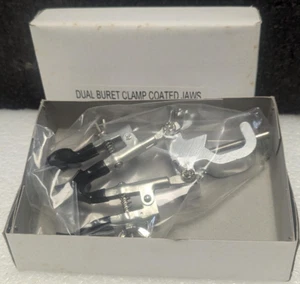 Lot of 2 , Dual Buret Clamp Coated Jaws - Picture 1 of 4