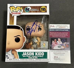 Jason Kidd Signed Dallas Mavericks Funko Pop 195 Autographed Auto ~ JSA COA - Picture 1 of 7
