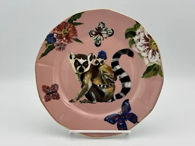 New Anthropologie Nathalie Lete Titania Lemur Dessert Appetizer Plate FREE SHIP