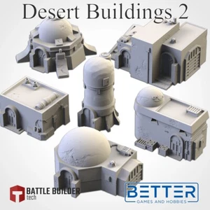 Desert Buildings set 2, 28mm Scale 3d printed Tabletop Wargames Terrain Scenery - Picture 1 of 14