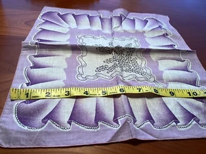 Vintage Lavender Floral Hankie Ruffles Bouquet VGC 💌 - Picture 1 of 1