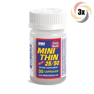 3x Bottles Mini Thin 25/50 Herbal Dietary Supplement ( 30 Capsules Per Bottle ) - Picture 1 of 4