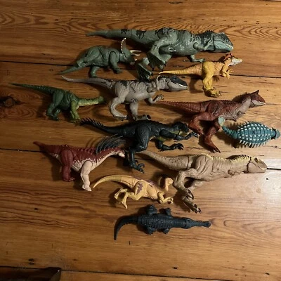 Огромный Лот из 12 Игрушек Мир Юрского периода Парк Юрского периода Экшн-фигурки Динозавры Звуки - Изображение 1 из 4