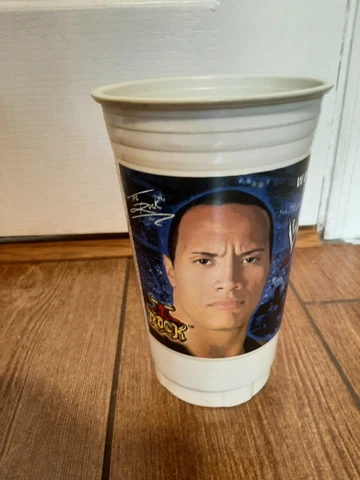 WOW! 2002 The Rock Dwayne Johnson 7-11 Slurpee Cup (32 oz) WWF SmackDown RARE NM Cover
