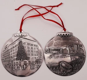 2 Adornos Wendell August Pittsburgh 2010 My Home Town Incline & Horne’s Tree - Imagen 1 de 17