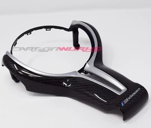 BMW M Performance Carbon Fibre Steering Wheel Trim - M2 M3 M4 M5 M6 F82 F80 F30 - Picture 1 of 10