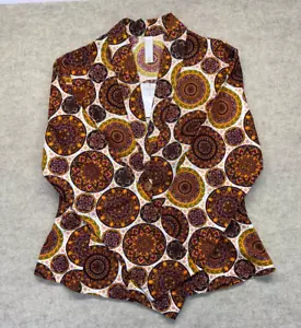 Niara Jacket Blazer Women 10 34 White Orange Purple Green Geometric Mandala - Picture 1 of 10