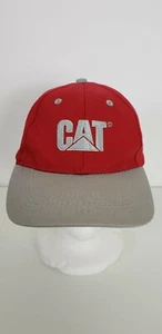 Ohio Caterpillar Cappellino GATTO Costruzione GATTO Logo Ricamato Rosso Grigio Regolabile - Foto 1 di 12