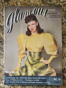 1940 MAY GLAMOUR OF HOLLYWOOD MAGAZINE - GINGER ROGERS COVER - Picture 1 of 11