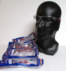 Lot Of 4 PR Elvex Unisex Avion Safety Glasses Clear Lens Red Temples Z87.1 - Picture 1 of 4