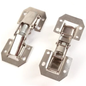 2x EASY FIT HINGE Spring Loaded Kitchen Bathroom Bedroom Cabinet Self Closing - Picture 1 of 3